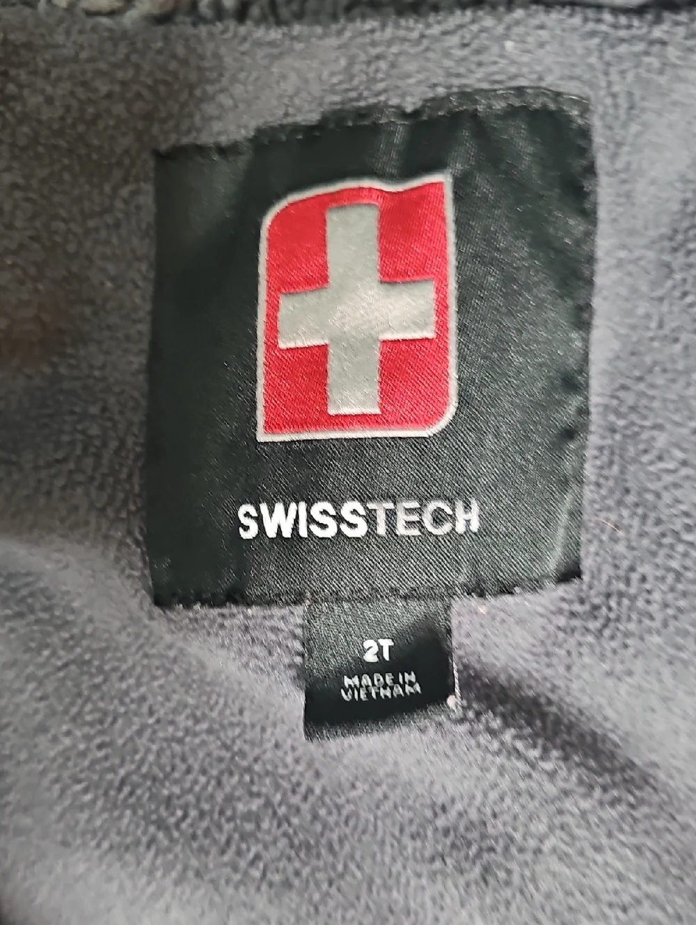 Swiss Tech Gray Dinosaur Print Puffer Jacket with Hood - Picture 6 of 6